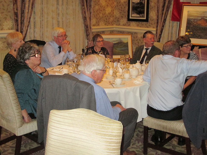 Enjoying the dinner. Photo by Don Hodge